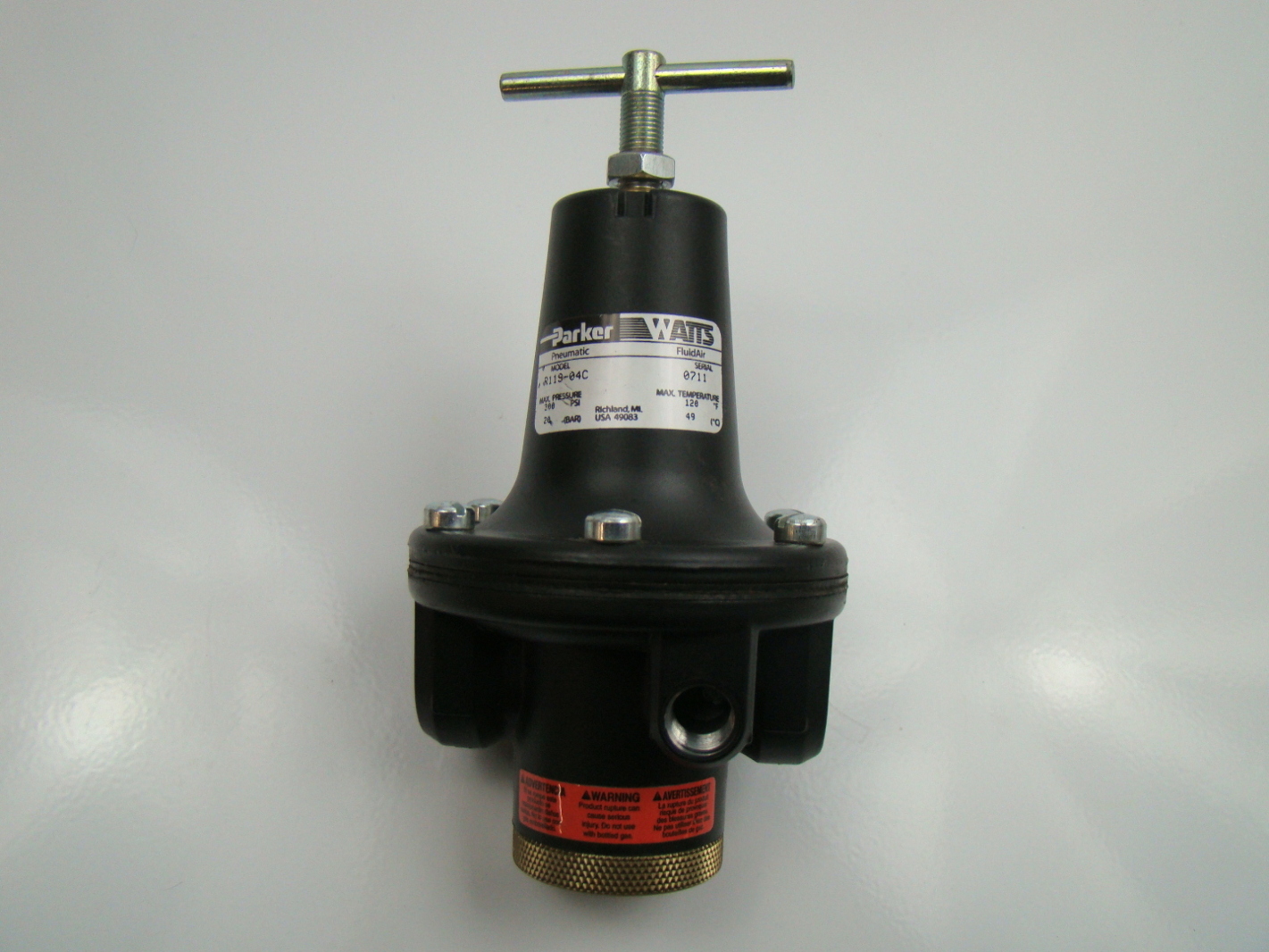 New PARKER 06R218AC Pneumatic Regulator | 3/8" NPT, 250 PSI Max Pressure