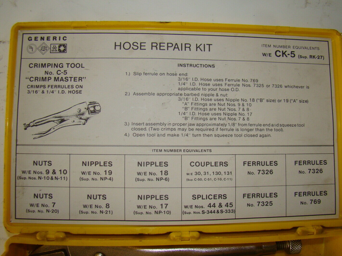 Generic Hose Repair Kit CK5 eBay