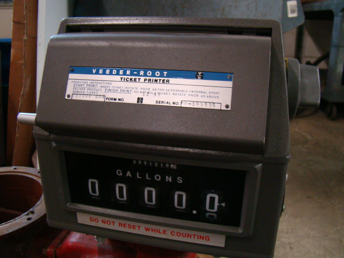 Tokheim Piston Flow Meter 682 w/ VeederRoot Ticket Printer eBay