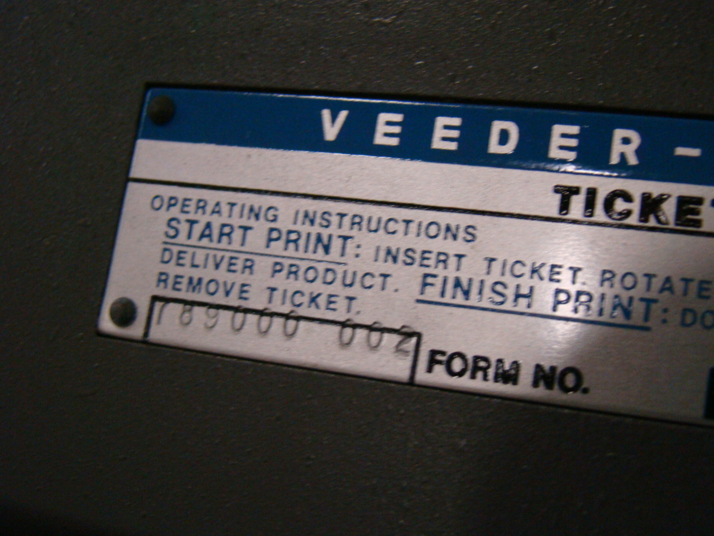 Tokheim Piston Flow Meter 682 w/ VeederRoot Ticket Printer eBay