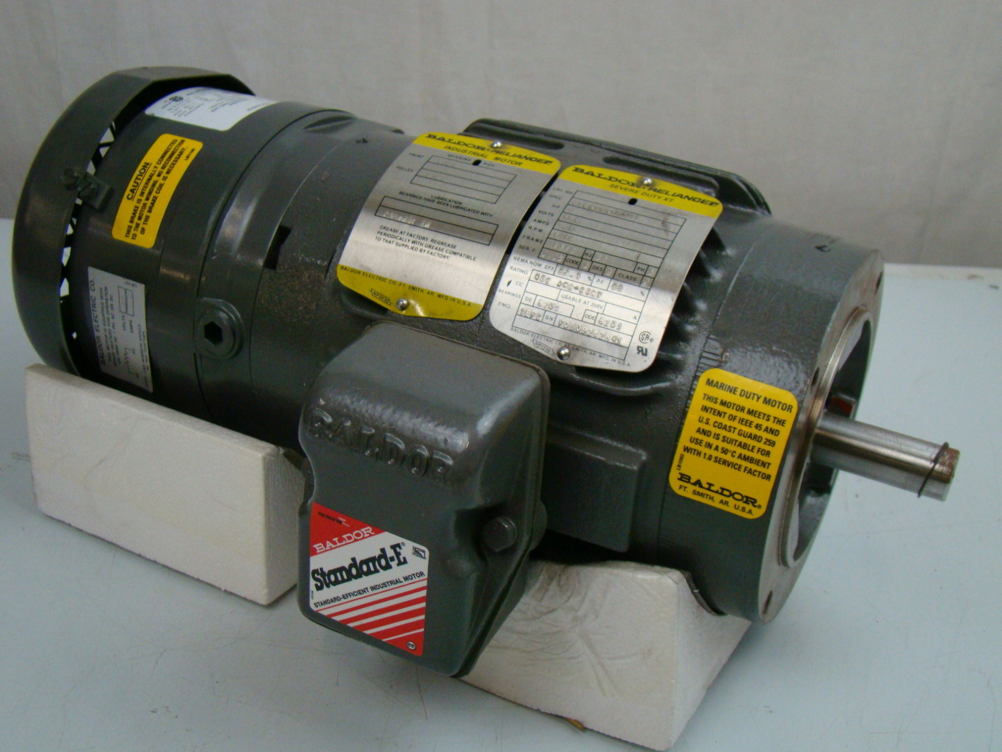 Baldor 1 HP 1740 RPM Electric Motor Stearns Brake 05E418W494H2 eBay