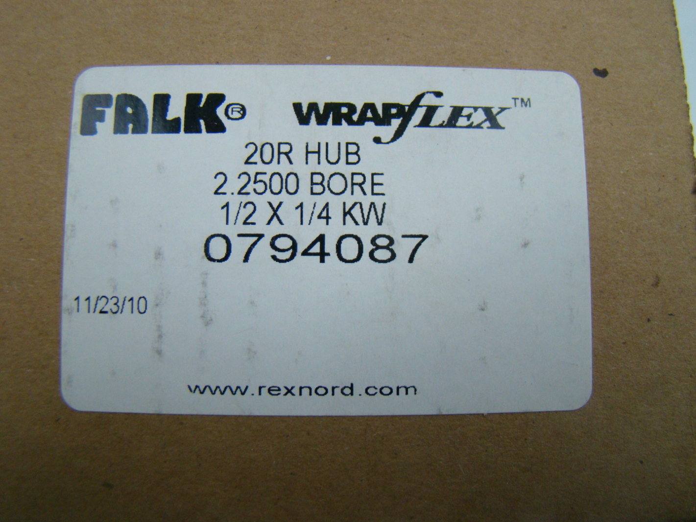 FALK WRAPFLEX 20R COUPLING HUB 2 1/4" BORE 0794087