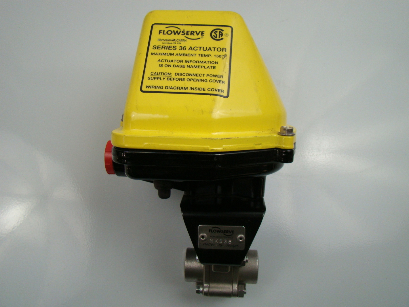 Flowserve 120v Series 36 Electric Actuator 1036TW120A with 1/2" Ball Valve