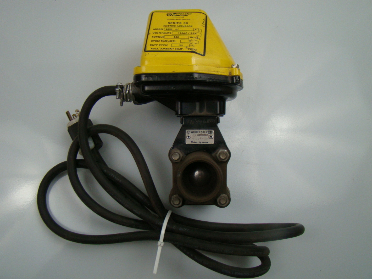 Worcester Controls 11/2" 115v Series 36 Electric Actuator Model 2036