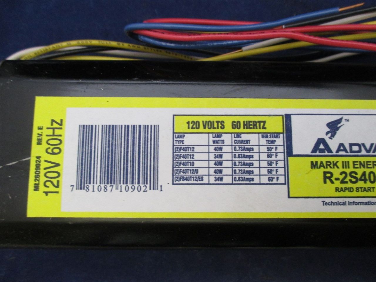 Advance R2S401TP Mark III Energy Saver Ballast new Process