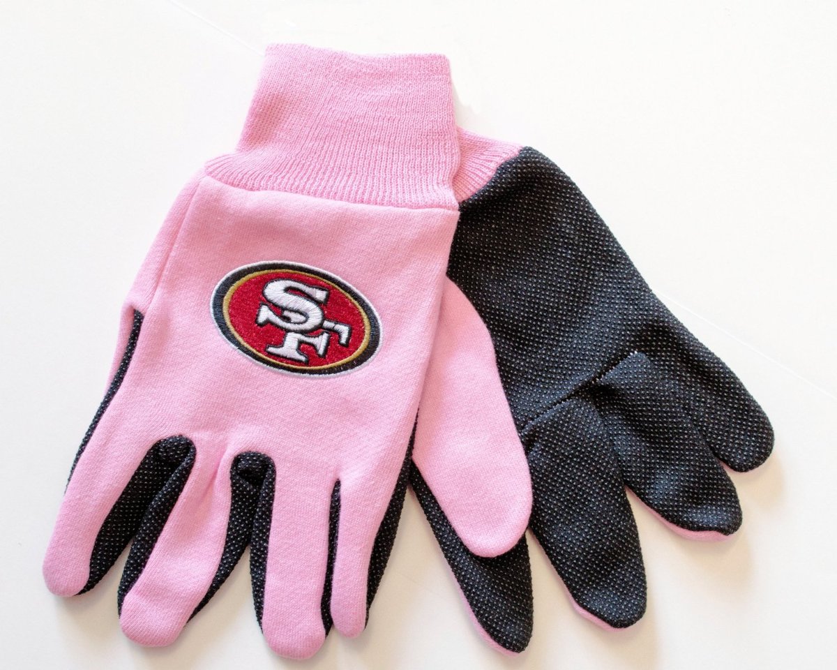 NFL Licensed Football San Francisco 49ers Pink Black Two Tone Grip Palm