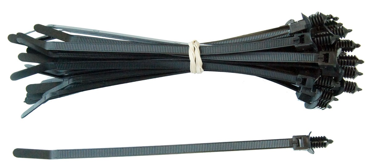 Quantity 25 Fir Tree Zip Tie Frame 7 5" Zipties Black Cable Wire