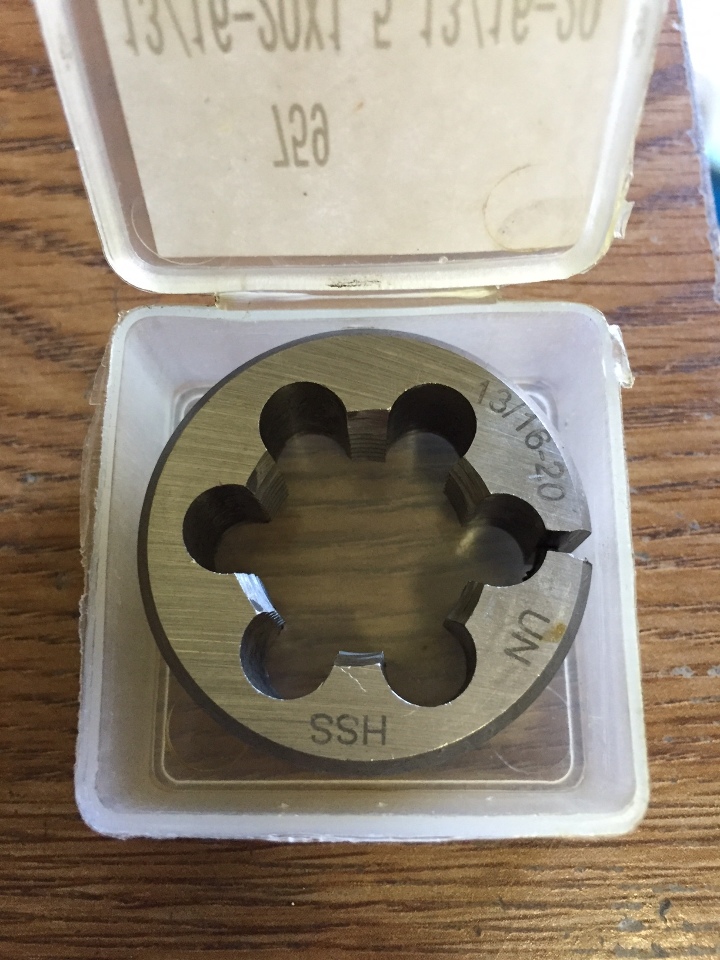 1//2/"-20 X 1/" HIGH SPEED STEEL LEFT HAND ROUND ADJUSTABLE DIE