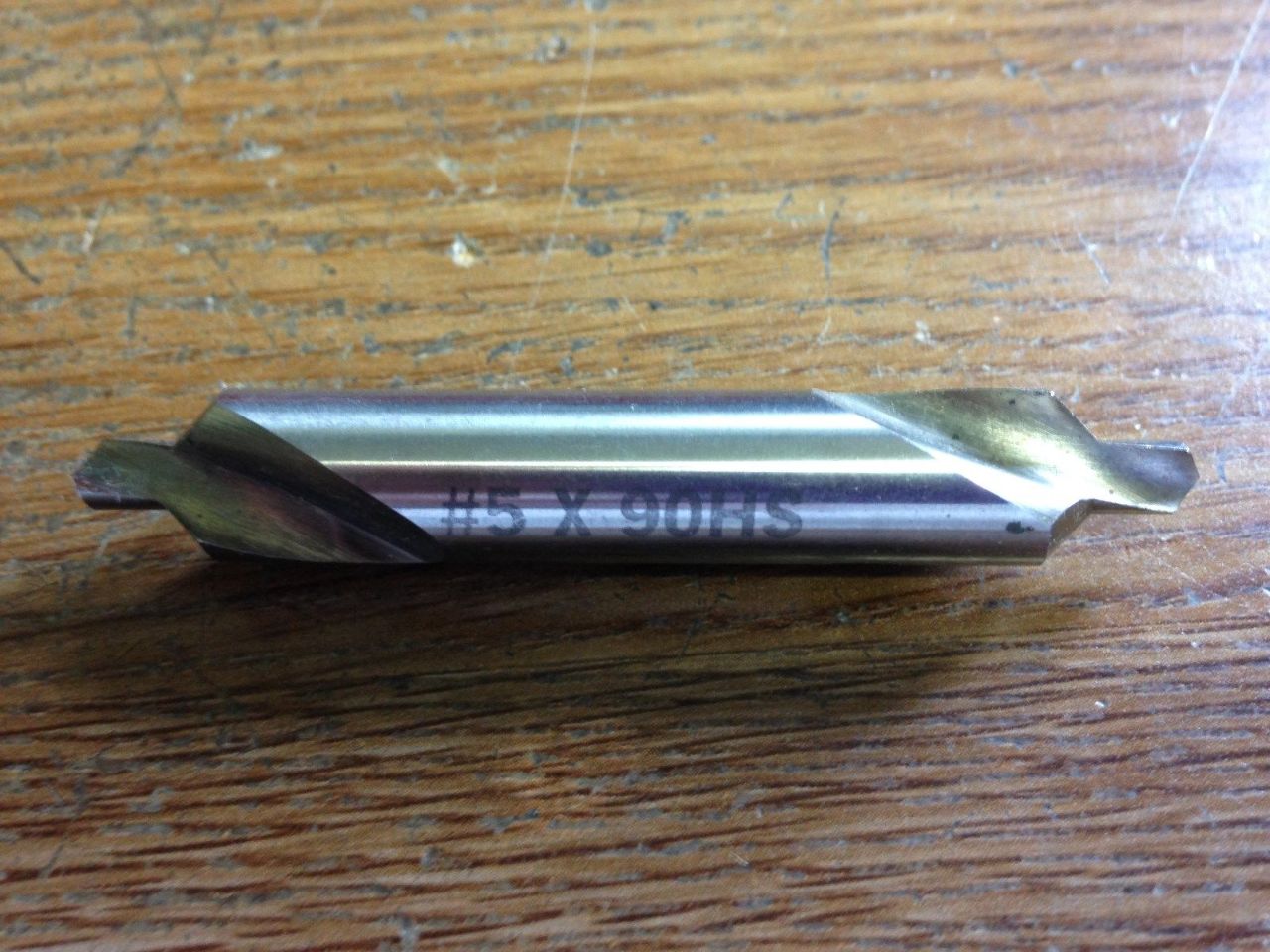 5 90 DEGREE 2 FLUTE HIGH SPEED STEEL COMBINED DRILL AND COUNTERSINK