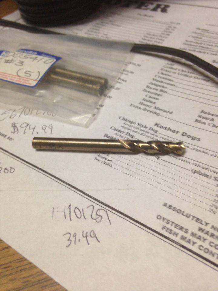 .2130" 3 COBALT STUB LENGTH DRILL 130 DEGREE HELICAL POINT North Bay