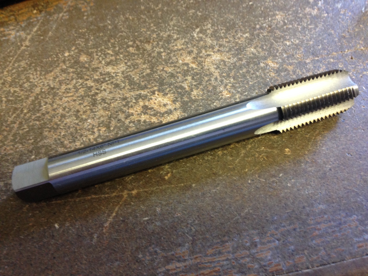 1/214 NPT HIGH SPEED STEEL 6" LONG PIPE TAP North Bay Cutting Tools