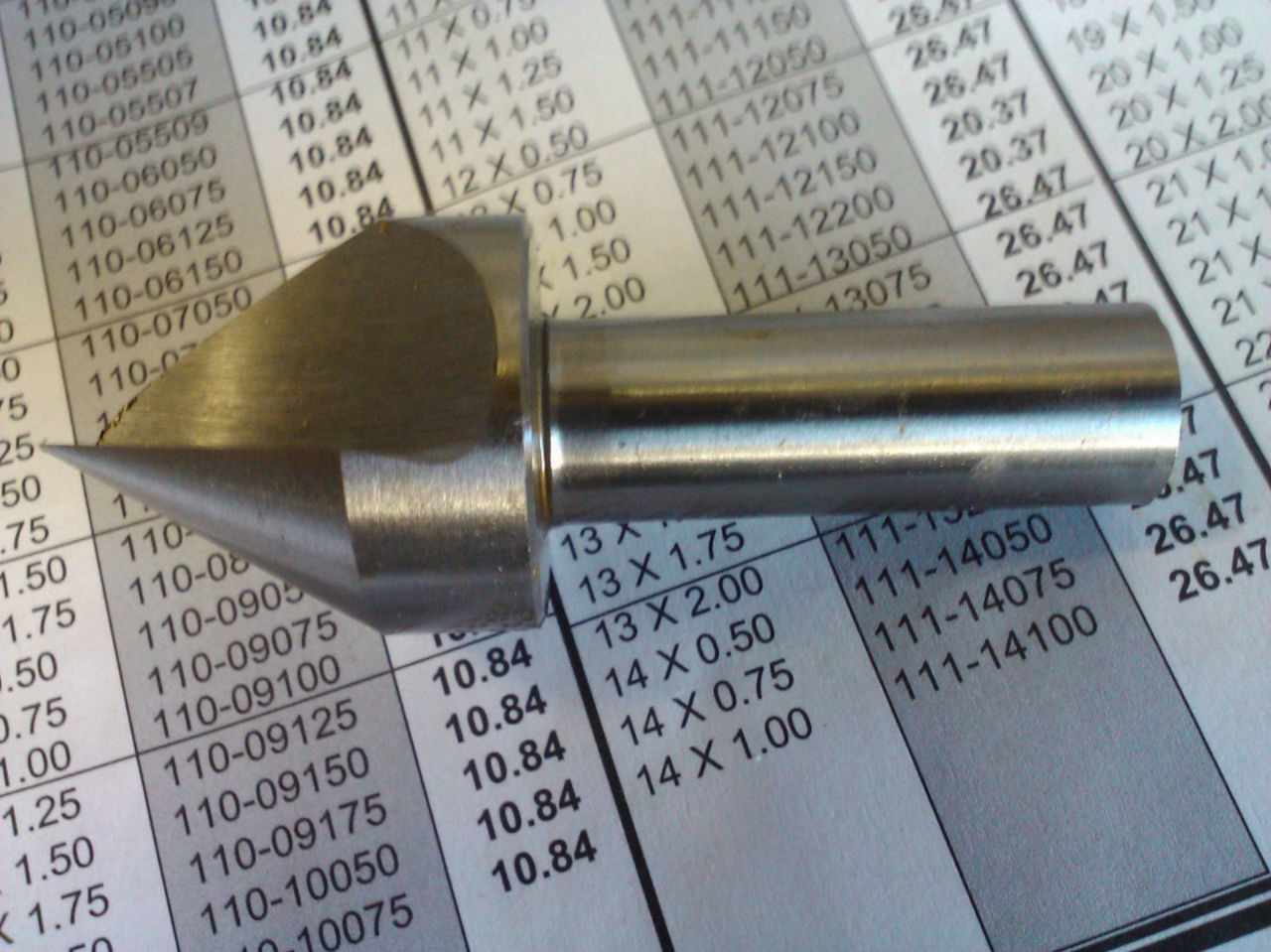 2 60 Degree HIGH Speed Steel Single Flute Countersink 1//2 Shank