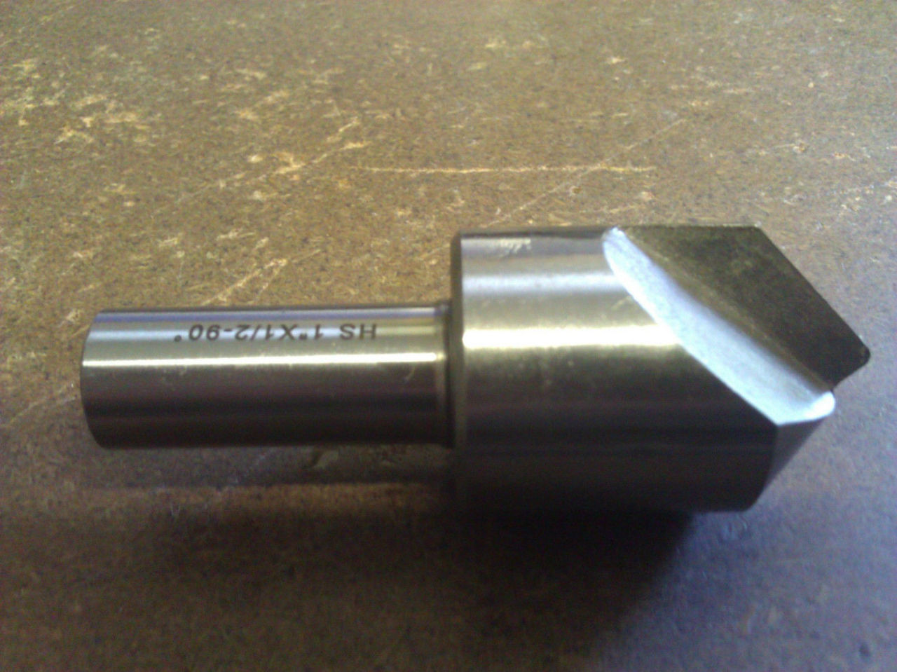1/" 90 DEGREE HIGH SPEED STEEL 3 FLUTE COUNTERSINK 1//2/" SHANK