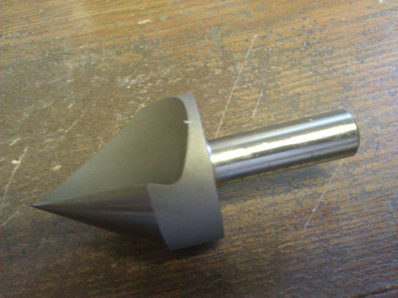 2 60 Degree HIGH Speed Steel Single Flute Countersink 1//2 Shank
