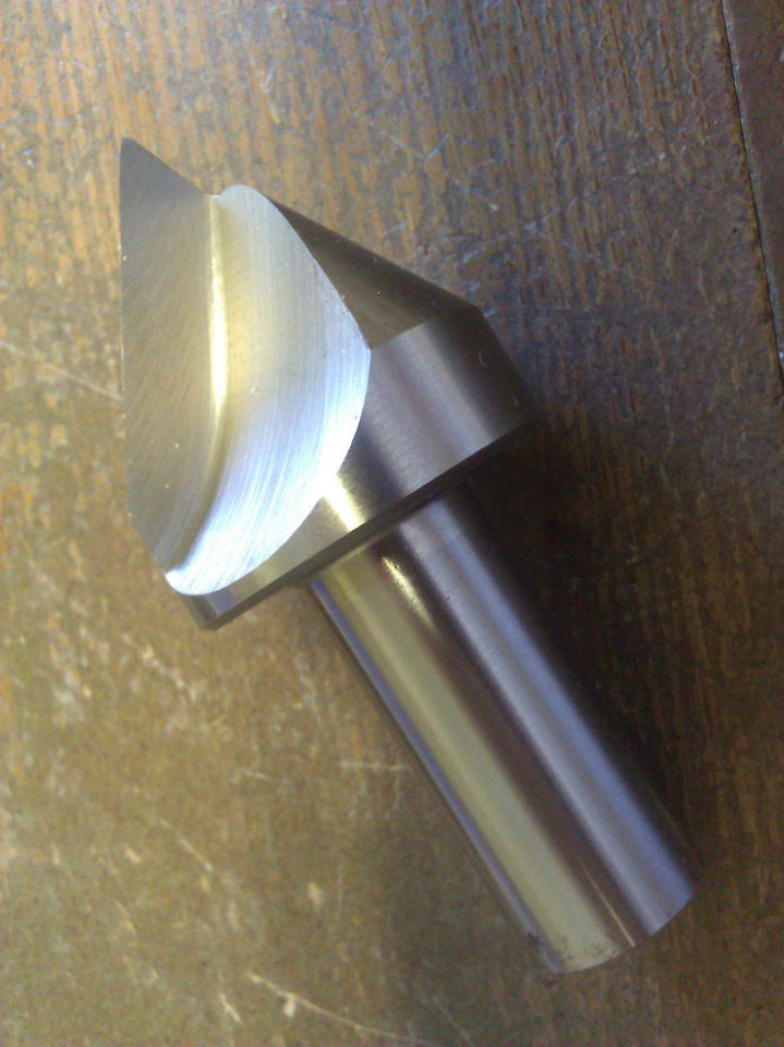 2 60 Degree HIGH Speed Steel Single Flute Countersink 1//2 Shank