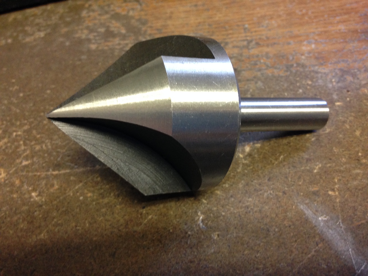 2" 82 DEGREE HIGH SPEED STEEL 3 FLUTE COUNTERSINK 1/2" SHANK North