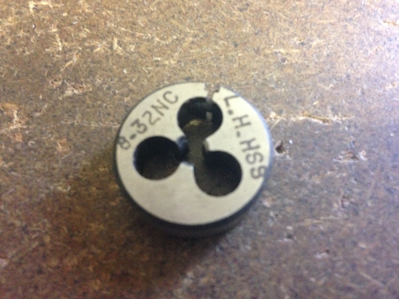 8-32 X 1/" HIGH SPEED STEEL LEFT HAND ROUND ADJUSTABLE DIE