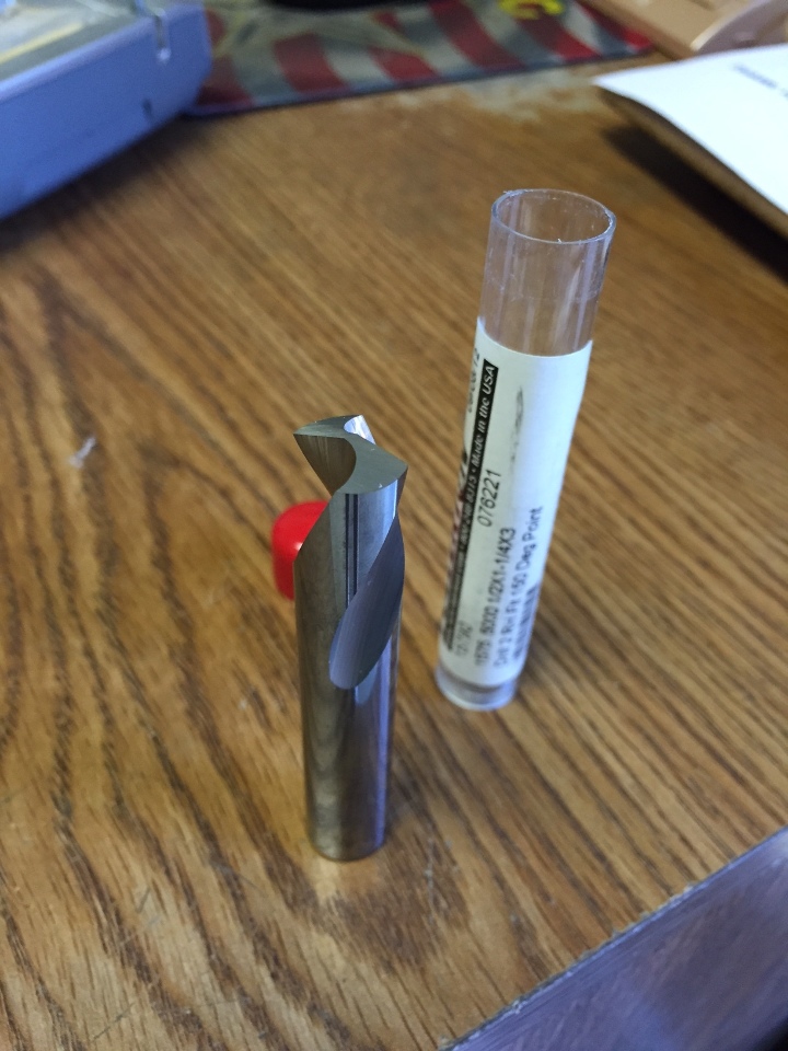 1/2" 150 DEGREE 2 FLUTE CARBIDE SPOTTING DRILL North Bay Cutting Tools