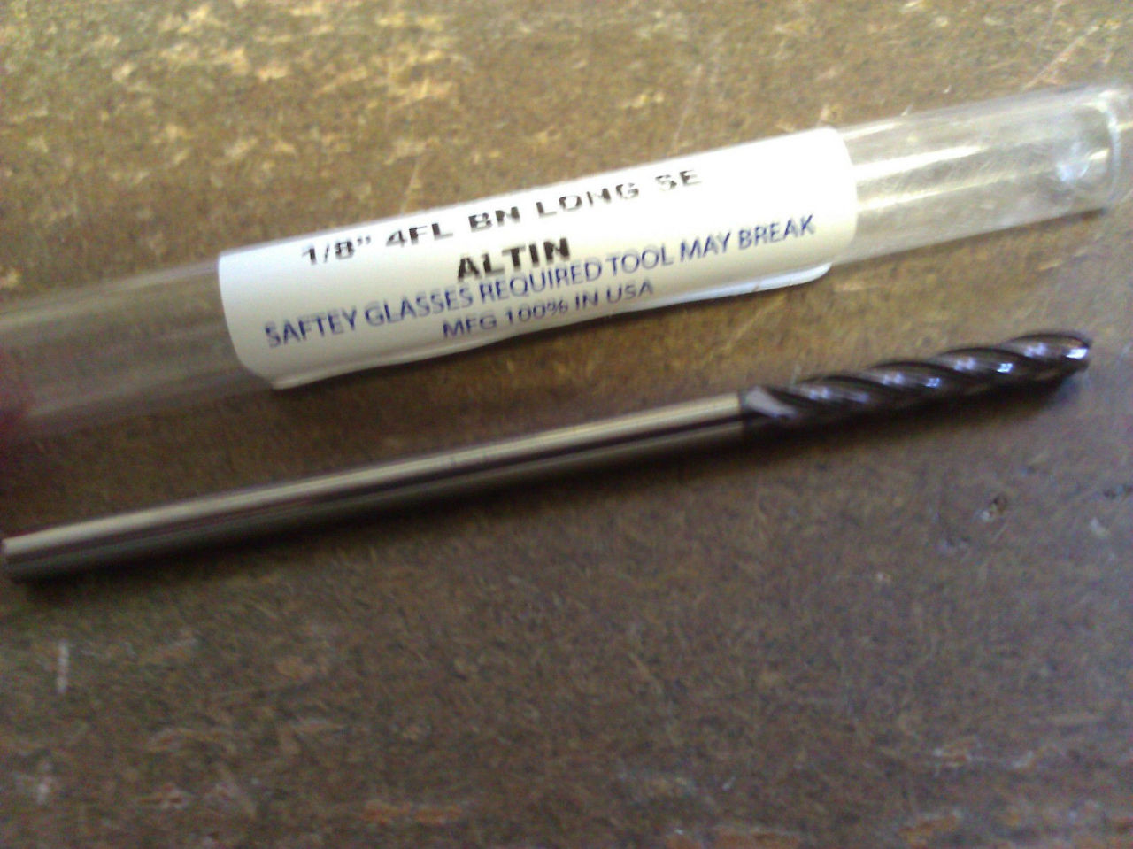 3//8/" 4 FLUTE LONG CARBIDE END MILL TiALN COATED