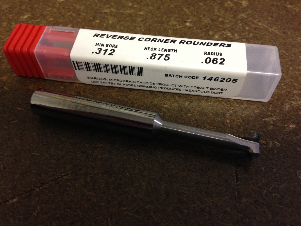 .0625" 1/16" RADIUS CARBIDE REVERSE CORNER ROUNDER RC062875 North