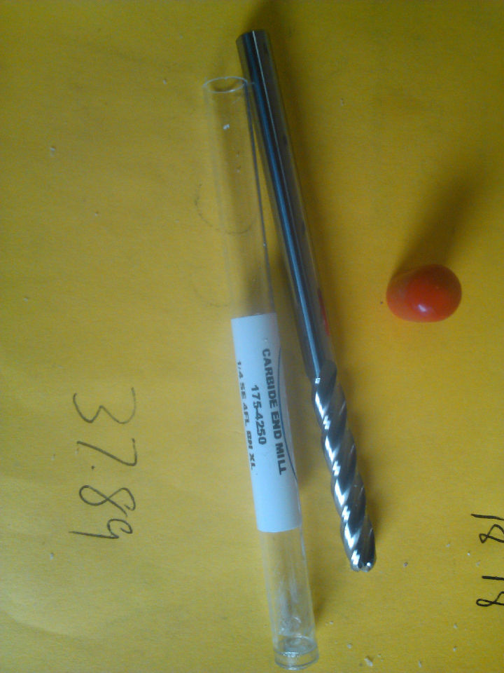 .250/" 1//4/" 2 FLUTE SINGLE END STUB LENGTH CARBIDE END MILL1//4/" X 1//4/" X 1//2/" X 2
