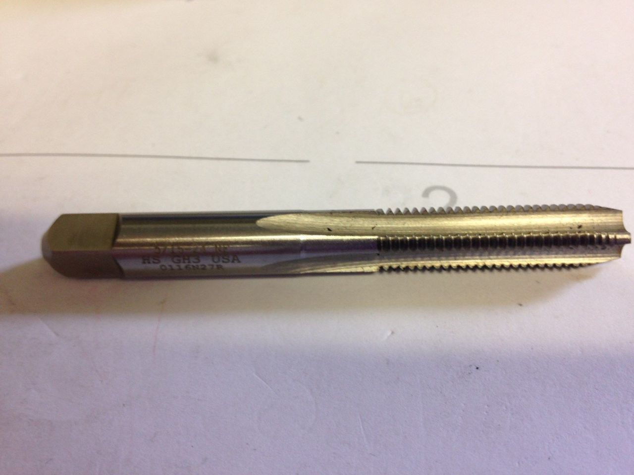 5/16"-24 GH3 HIGH SPEED STEEL 4 FLUTE PLUG TAP ***Made In USA*** | North Bay Cutting Tools - Foto 6
