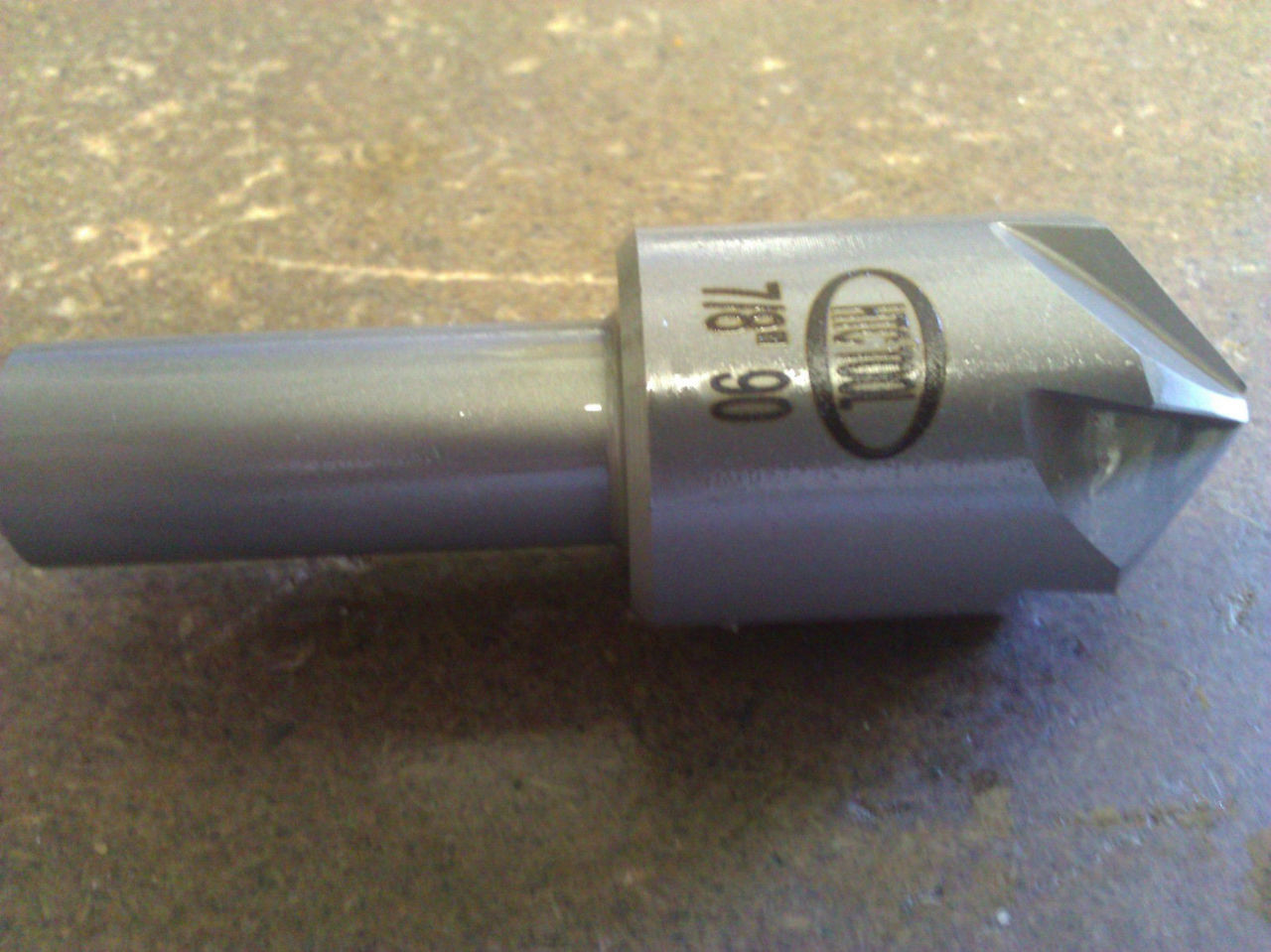 7//8/" 90 DEGREE HIGH SPEED STEEL SINGLE FLUTE COUNTERSINK 1//2/" SHANK