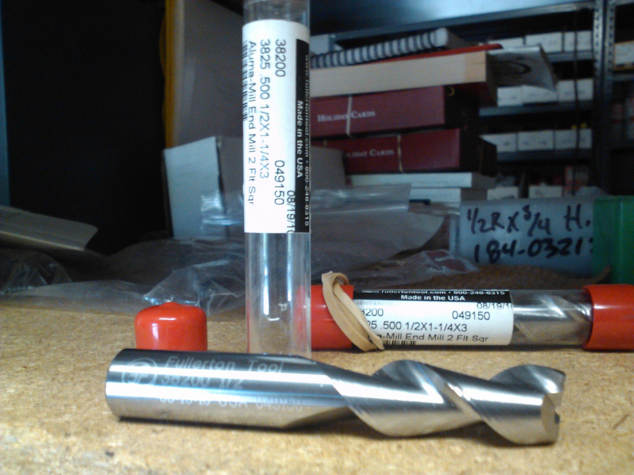 15//64/" Carbide End Mill-2 Flute Stub Length Square End