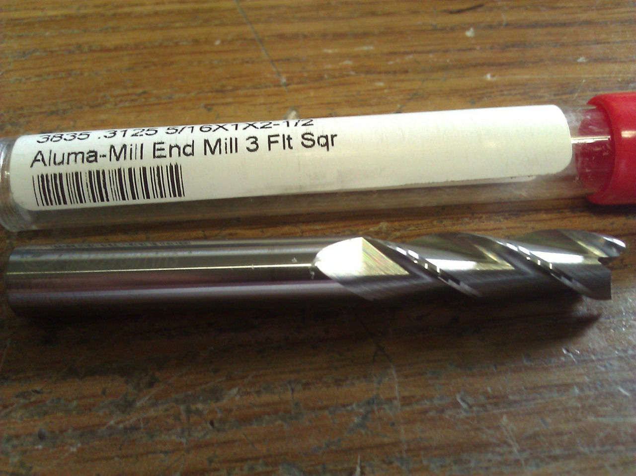5//16/" 3 FLUTE SINGLE END REG LENGTH CARBIDE END MILL 5//16/" x 5//16/" x 1/" x 2-1//2/"