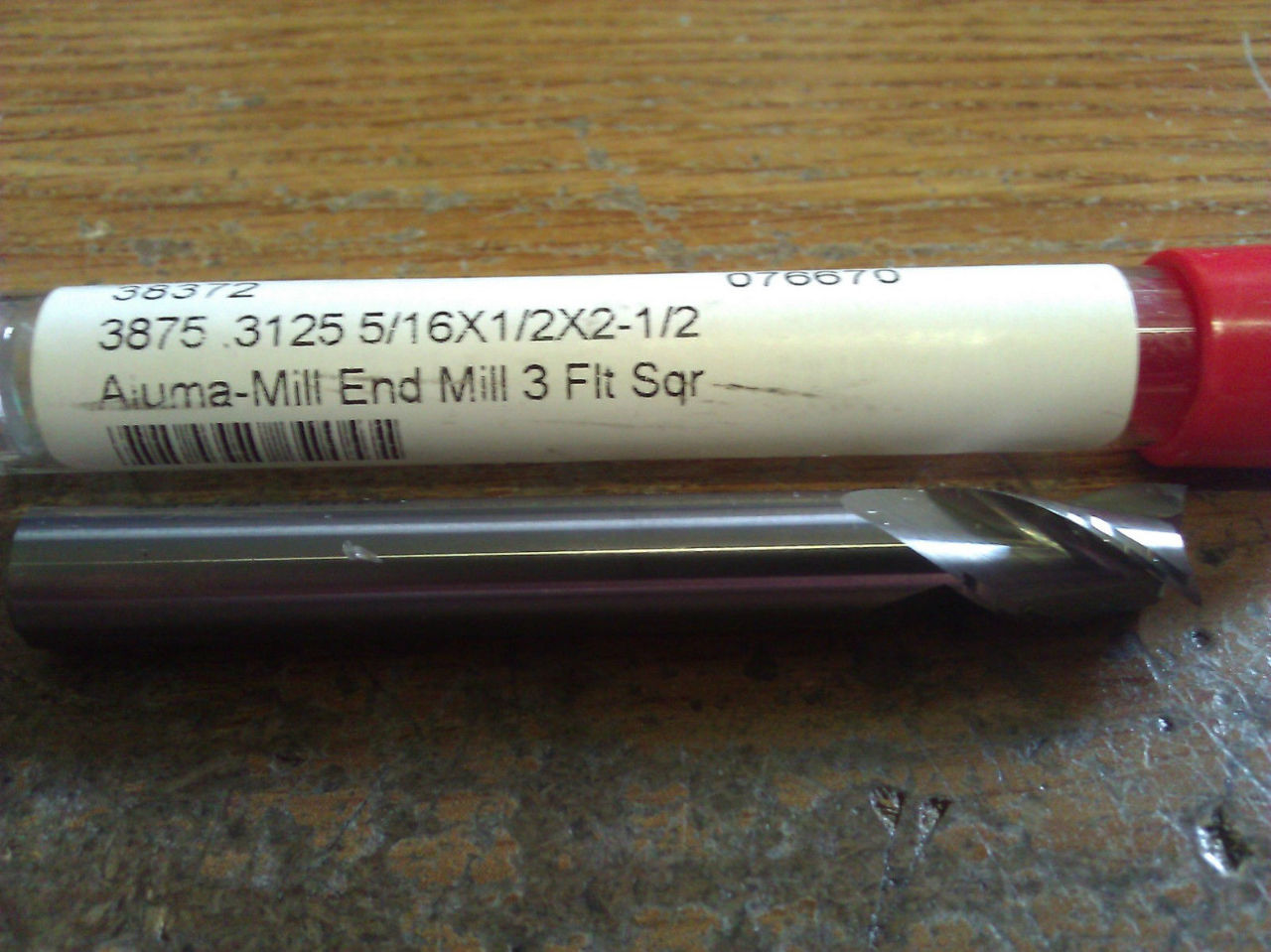 15//64/" Carbide End Mill-2 Flute Stub Length Square End