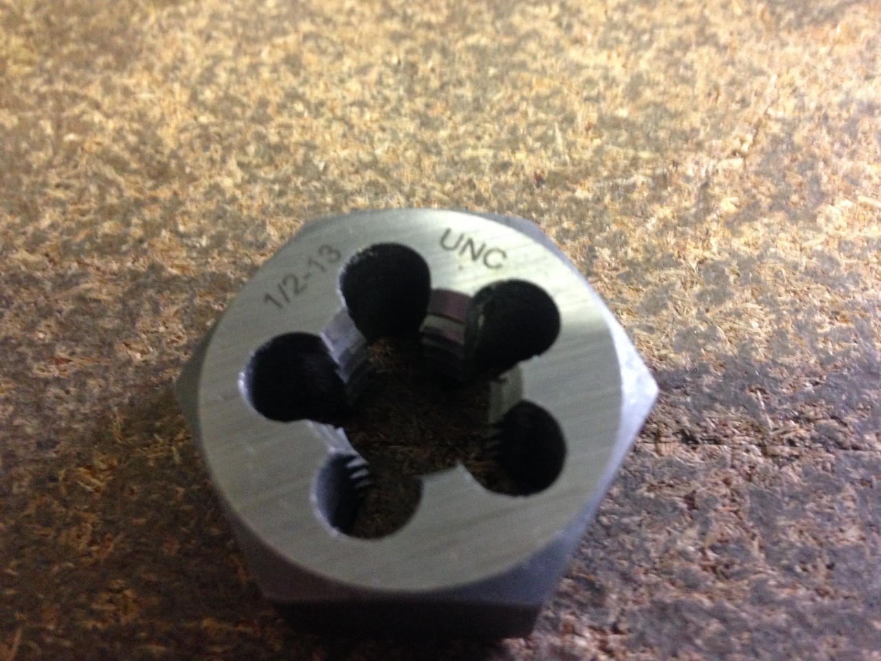1/2"13 CARBON STEEL HEXAGONAL RETHREADING DIE North Bay Cutting Tools