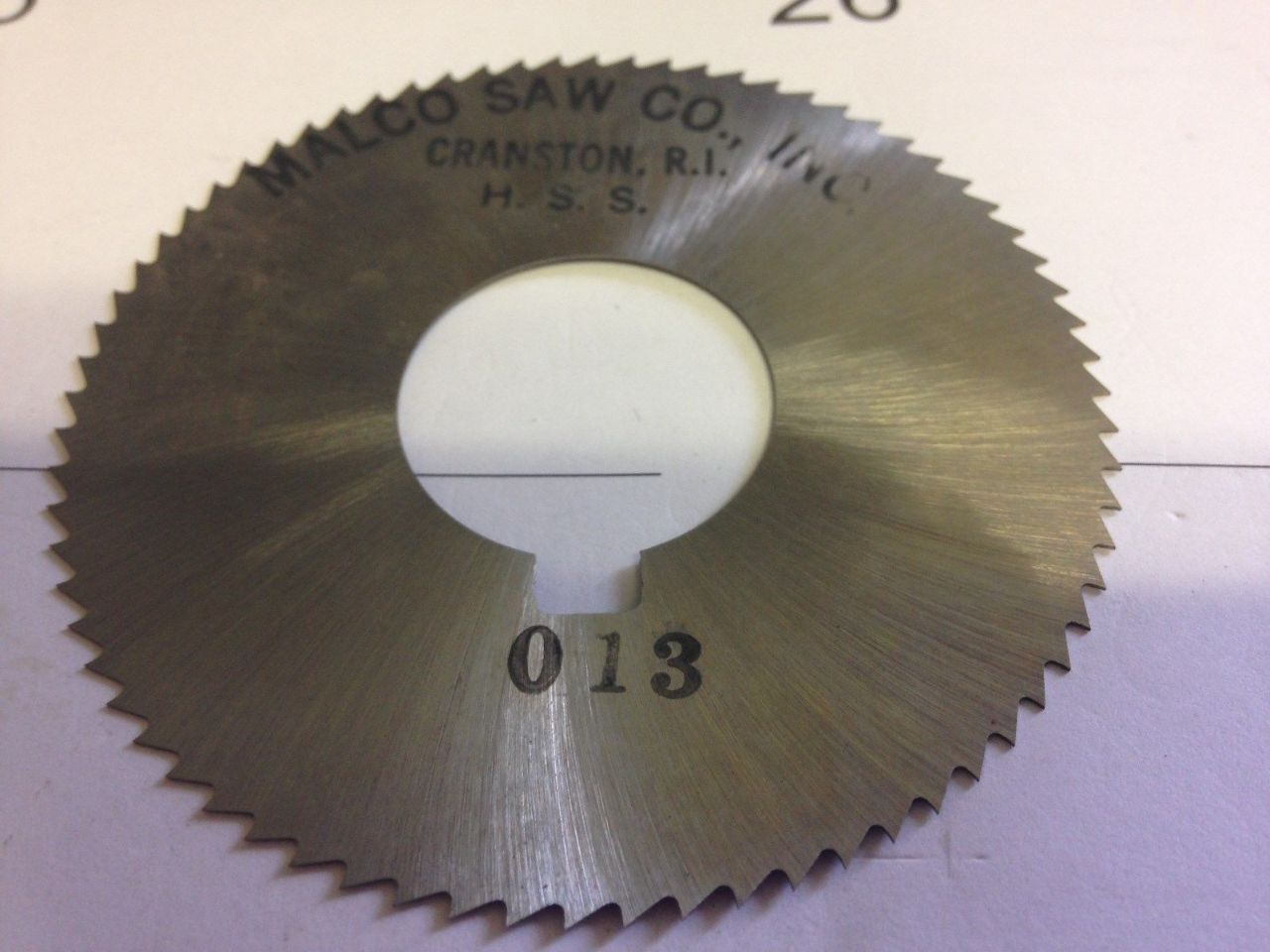 .013" X 23/4" X 1" ARBOR HOLE HIGH SPEED STEEL SCREW SLOTTING SAW