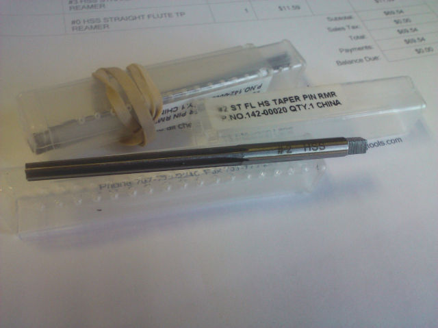 #2 HIGH SPEED STEEL STRAIGHT FLUTE TAPER PIN REAMER