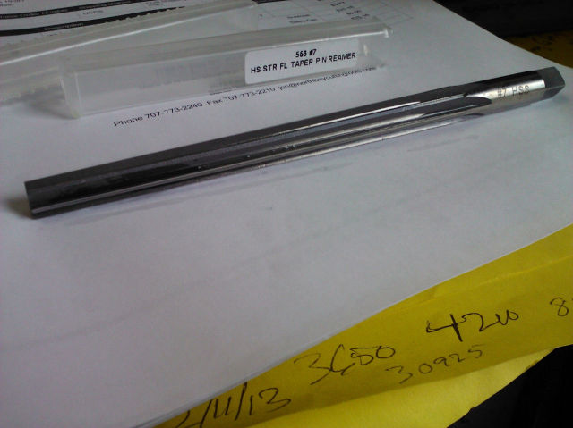 #7 HIGH SPEED STEEL STRAIGHT FLUTE TAPER PIN REAMER