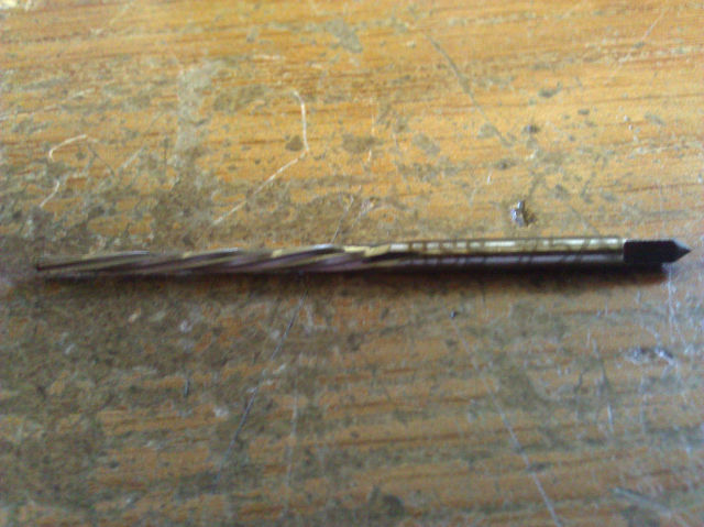 #5/0 HIGH SPEED STEEL SPIRAL FLUTE TAPER PIN REAMER