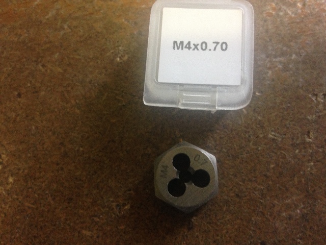 M4 X .70 CARBON STEEL HEX RE-THREADING DIE
