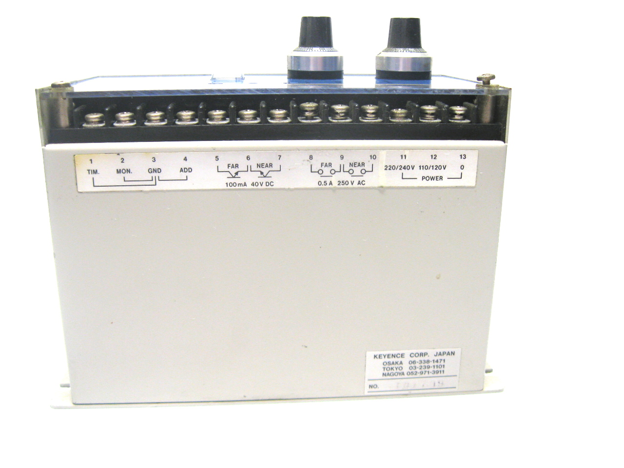 Keyence PA1800 Optical Displacement Sensor Controller 110240 Vac