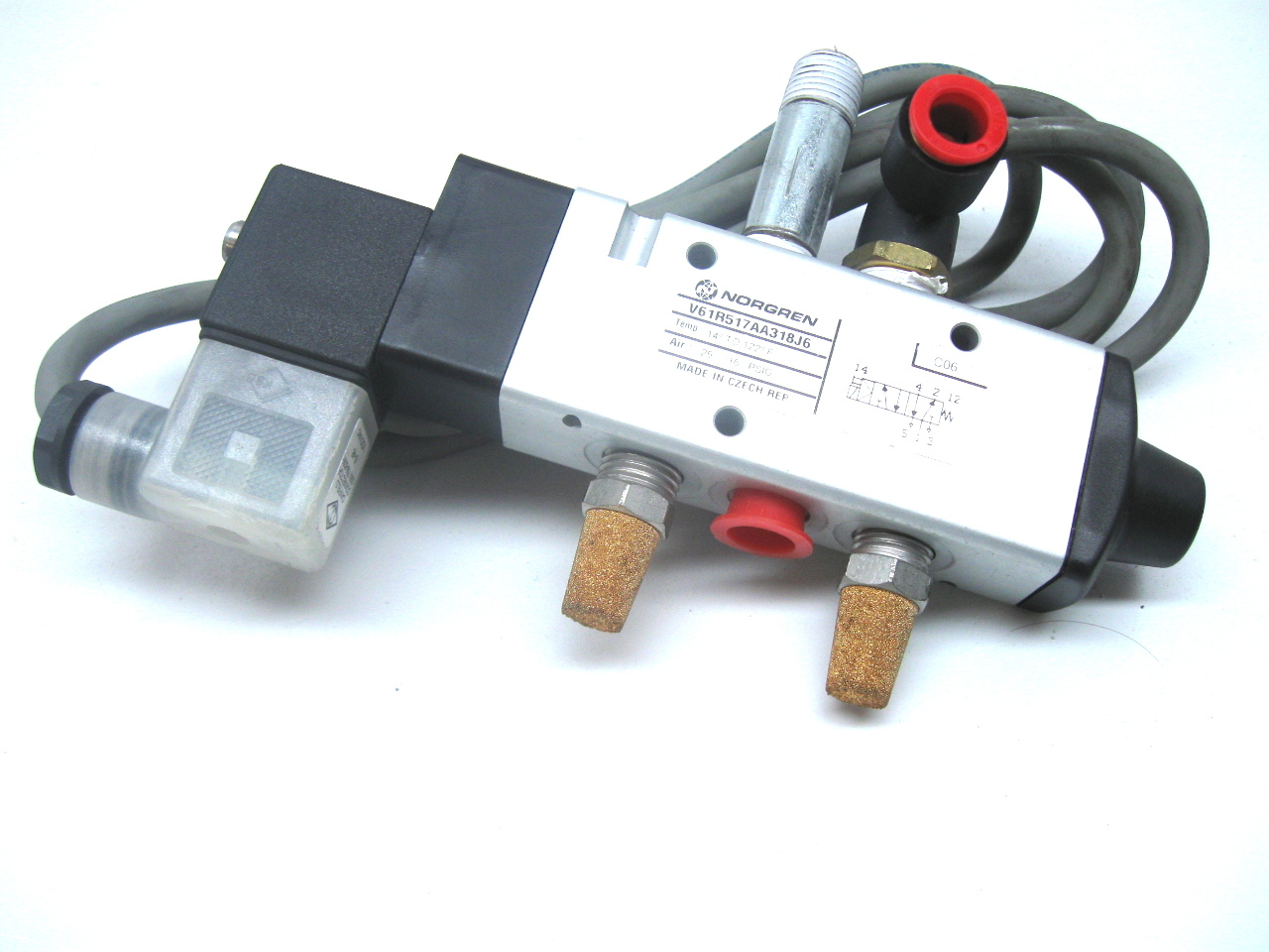 V61R517AA318J6 Solenoid Valve 5/2 1/4 Inch Npt 24 Vdc eBay