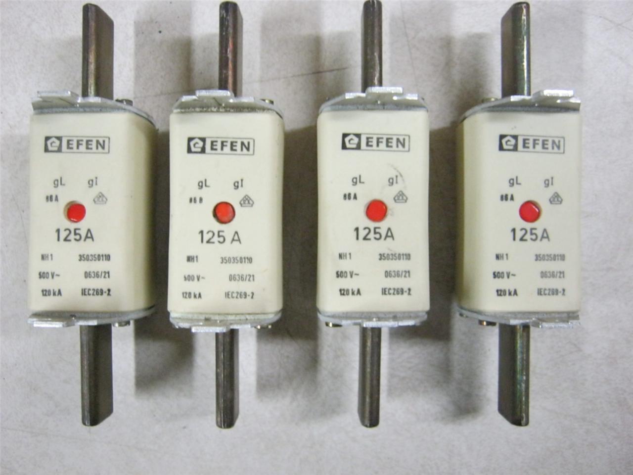 New no pkg, Efen fuse gL/gl, NH1, 125A 350350110 - Lot of 4 | Daves ...