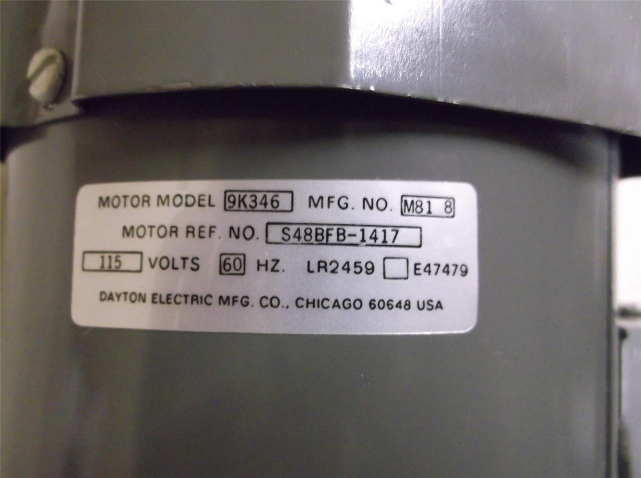 Dayton 9K346 Electric Motor Daves Industrial Surplus LLC