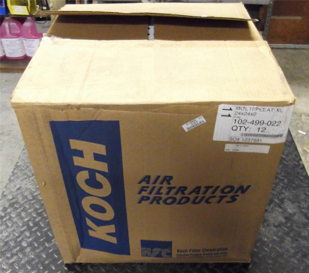 Koch Merv 11 Pleated Air Filter 24x24x2 Case of 12 eBay