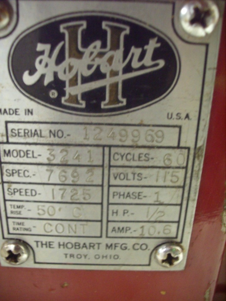 Vintage Hobart Coffee Grinder Model 3241 eBay