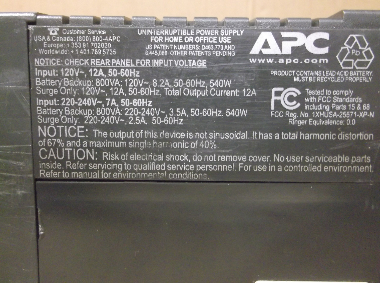 APC Back-UPS RS 800 UPS Battery Backup BR800BLK 800VA | eBay