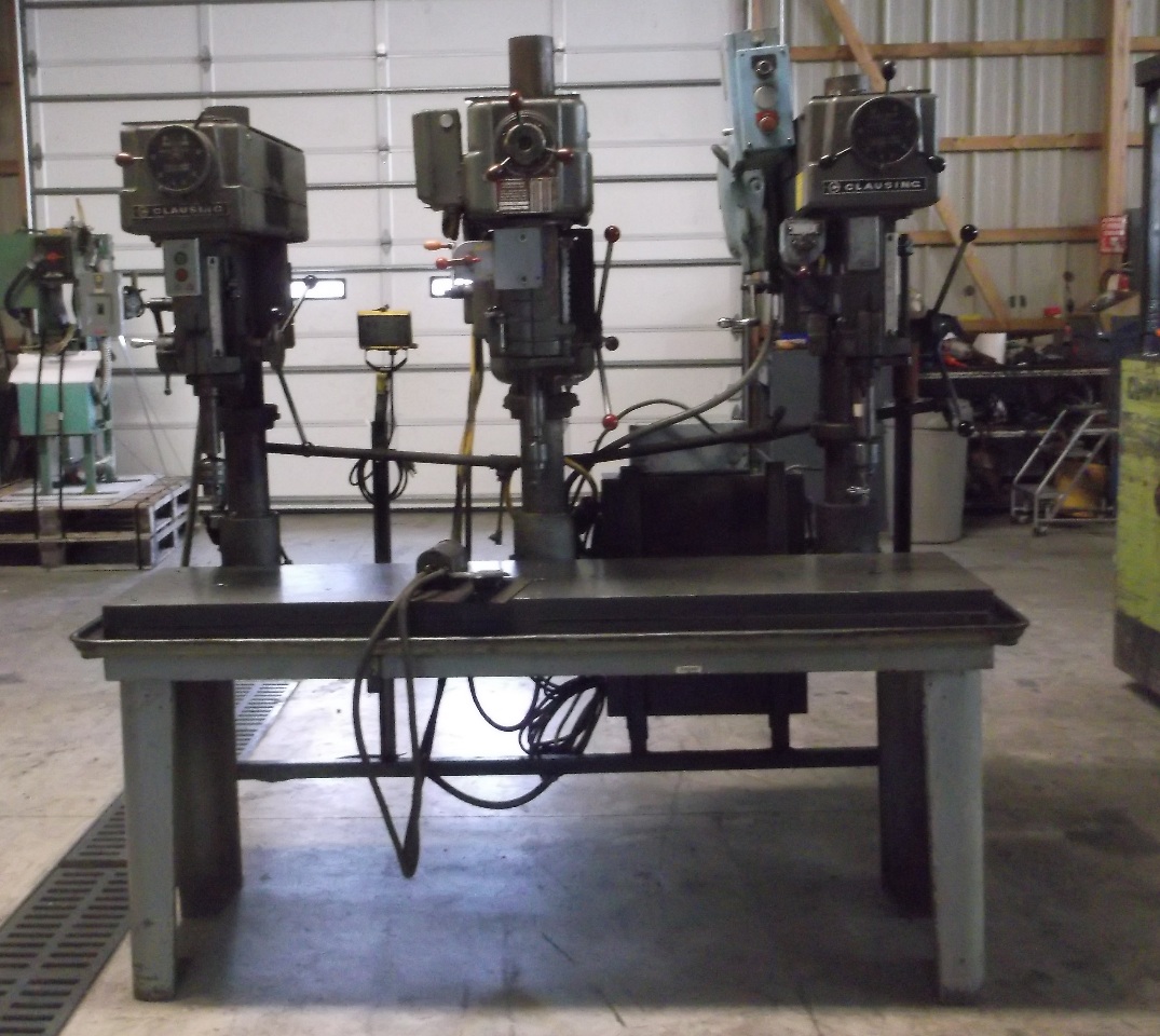 3 Spindle Drill Press With (2) Clausing 20" Drill Heads and (1
