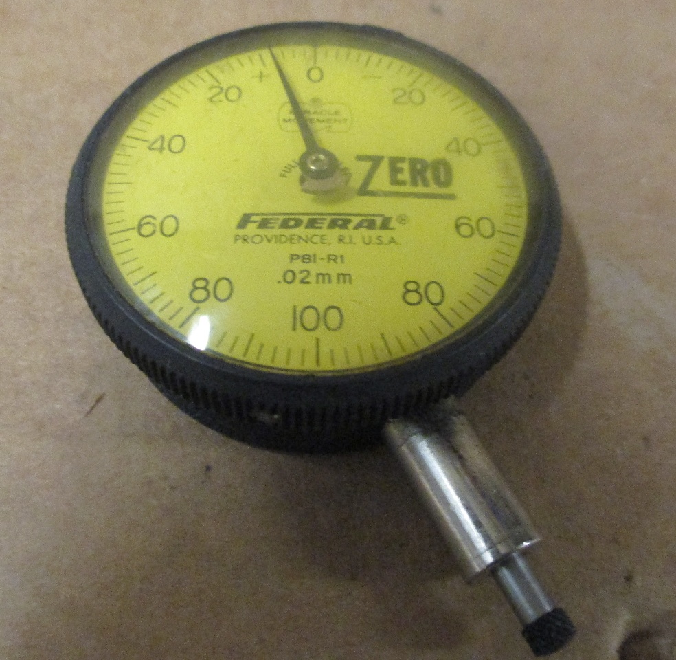 FEDERAL USA DIAL INDICATOR GAUGE GAGE P81R1 .02mm Flat Back Daves