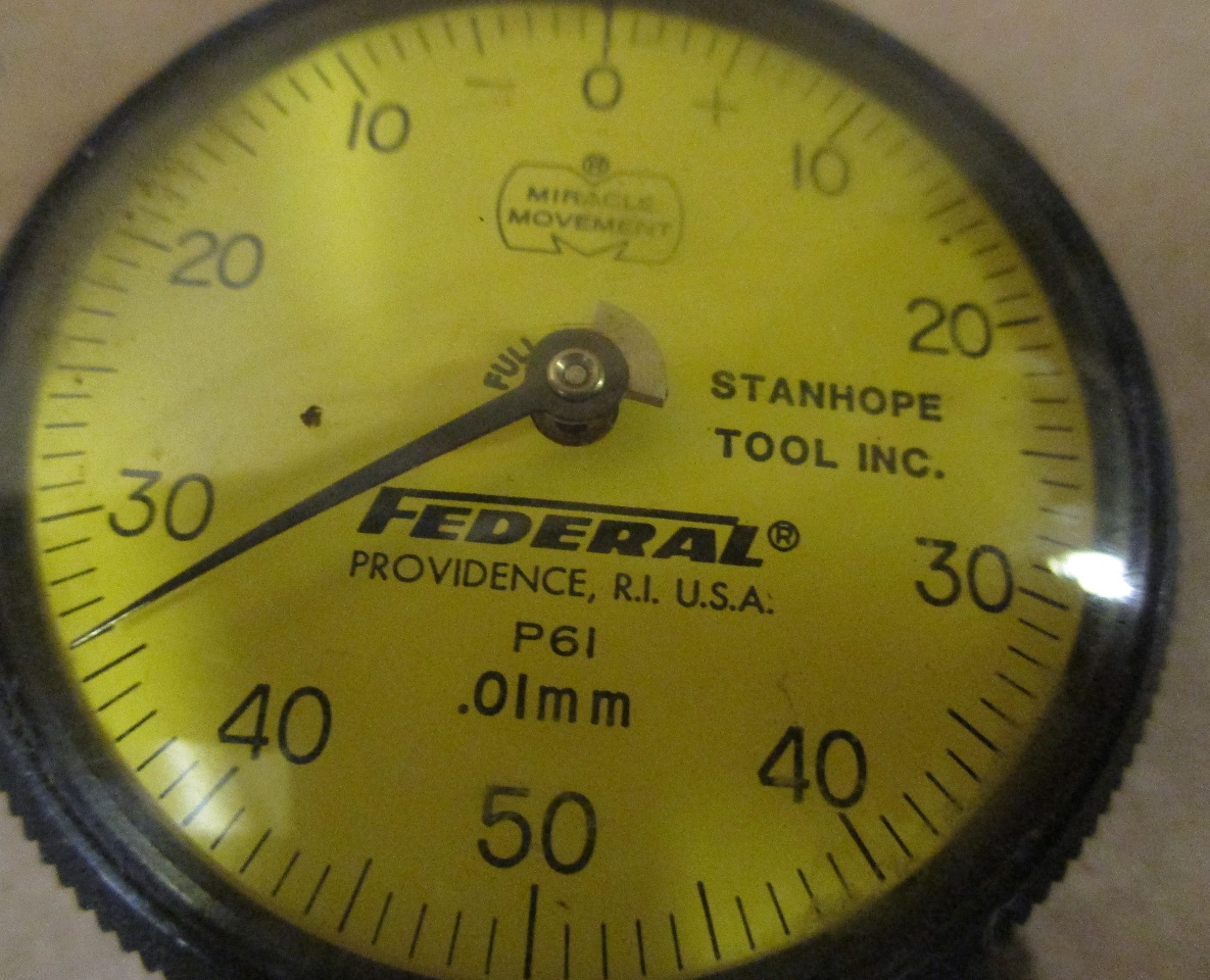 FEDERAL Indicator Dial Full Jeweled P61 .01mm Flat Back Daves