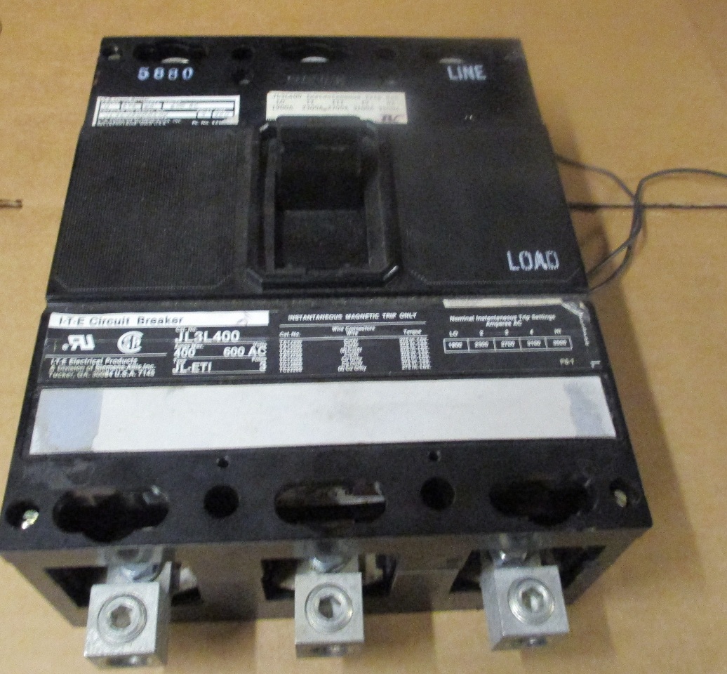 ITE CIRCUIT BREAKER JL3L400 400 AMPS 3 POLE TYPE JLETI Daves