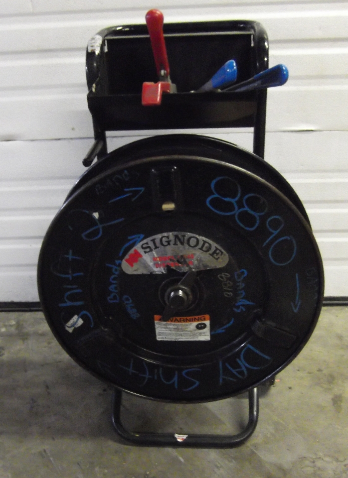 Signode DF15 Strapping Dispenser with Banding tool and 5/8" crimping