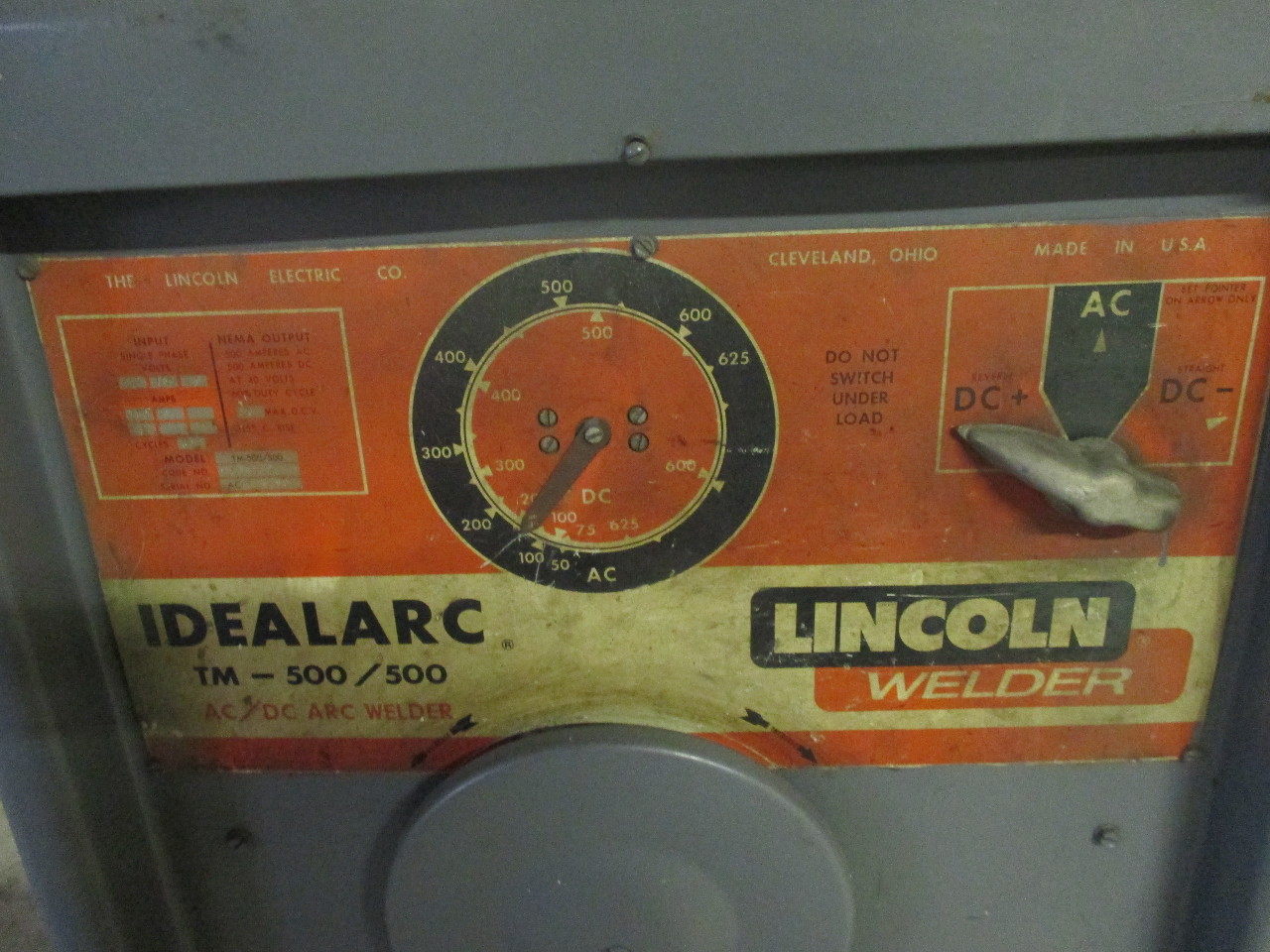 Lincoln Idealarc 500Amp Welder Model TM500/500 eBay
