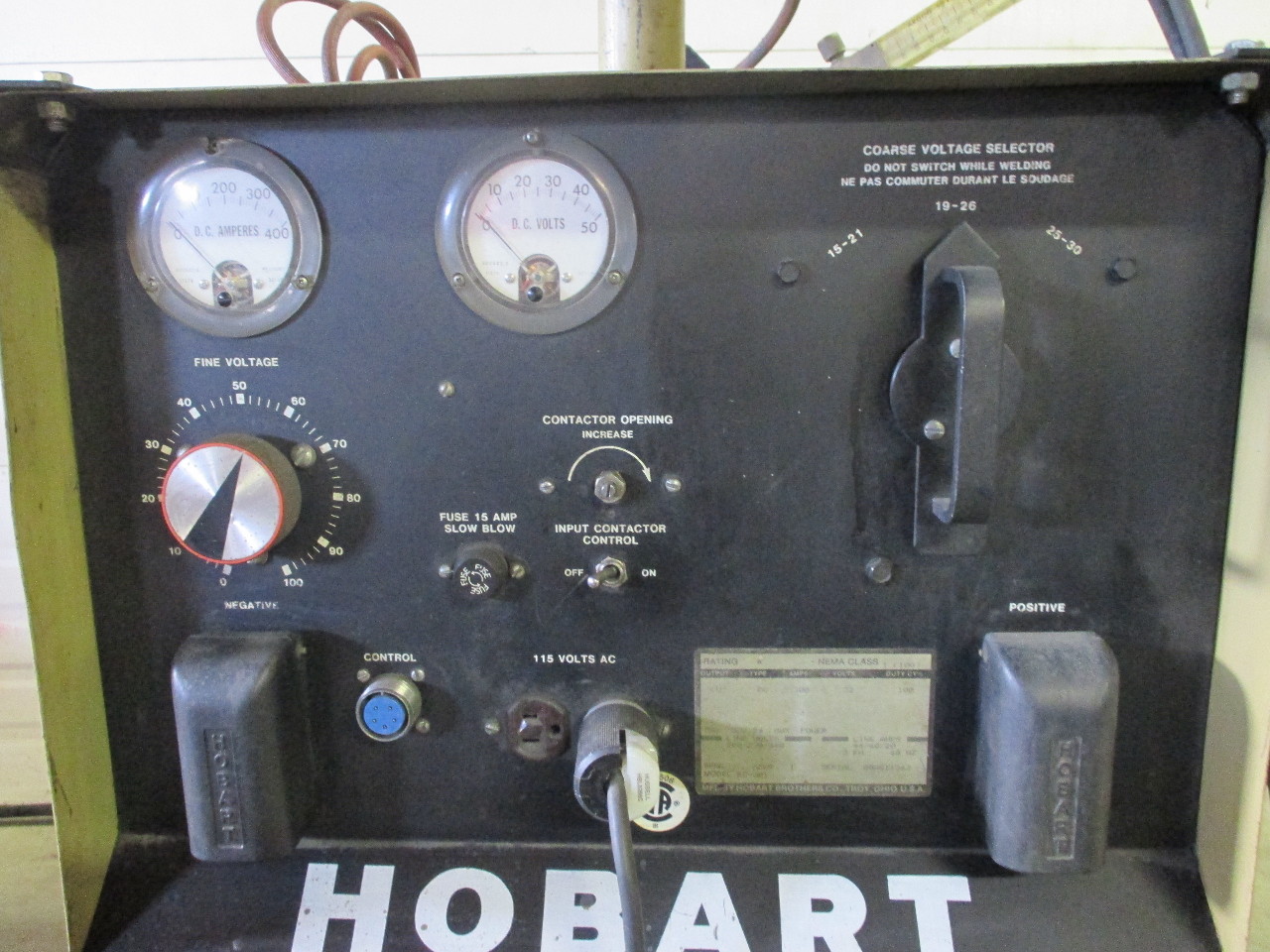 HOBART RC-301 WELDER 300 AMP WITH HOBART 2210 WIRE FEEDER ... hobart rc 301 wiring diagram 